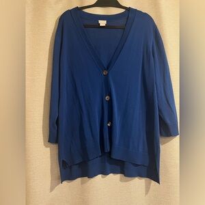 CHICO’S Button Front Lightweight Cardigan Sweater Preppy